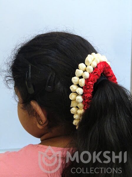 Multicolor flower hair gajra