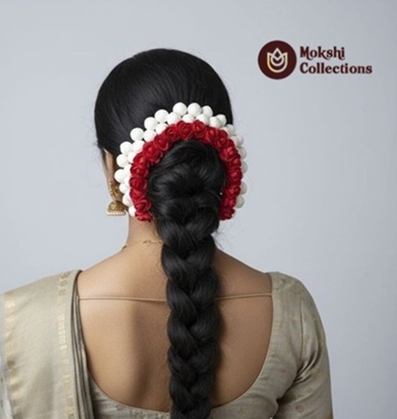 Multicolor flower hair gajra