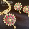 Multicolor CZ Bridal Long Necklace Set