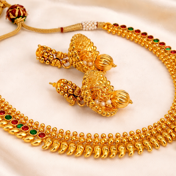 Multicolor Kemp Mango Necklace Set