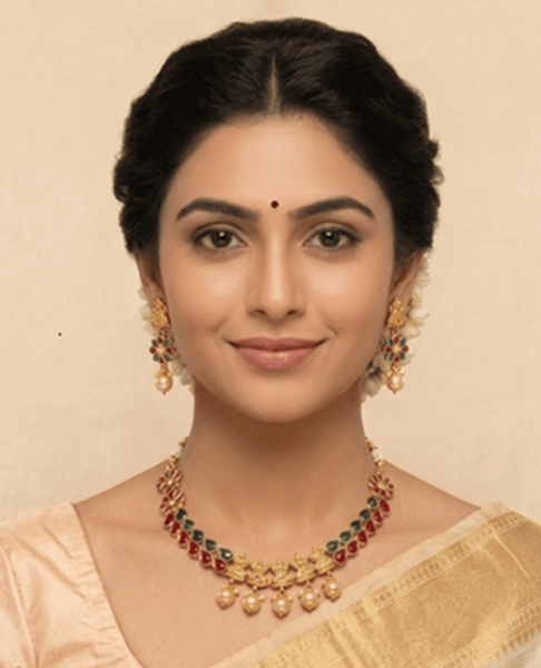 Multicolor Temple Necklace Set