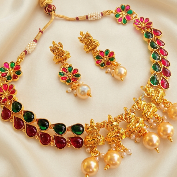 Multicolor Temple Necklace Set