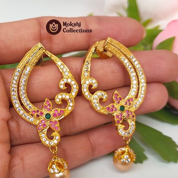 Multicolor CZ Designer Earrings