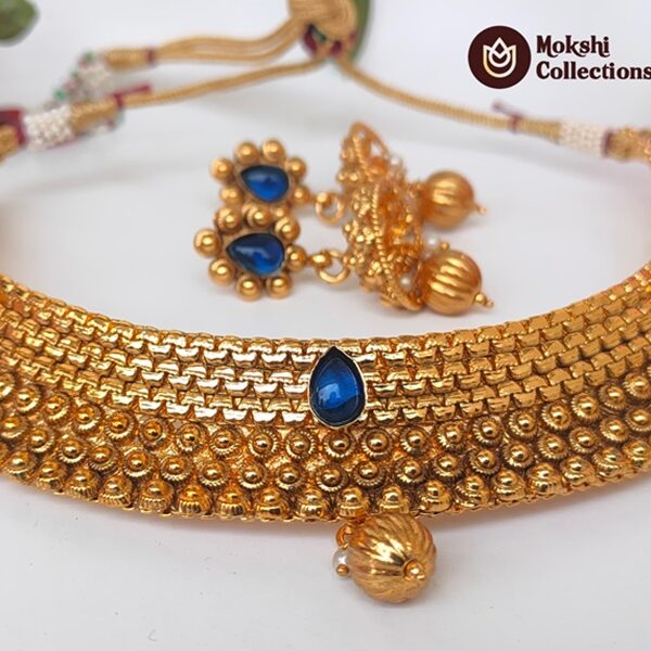 Pink and Blue Antique Necklace Set