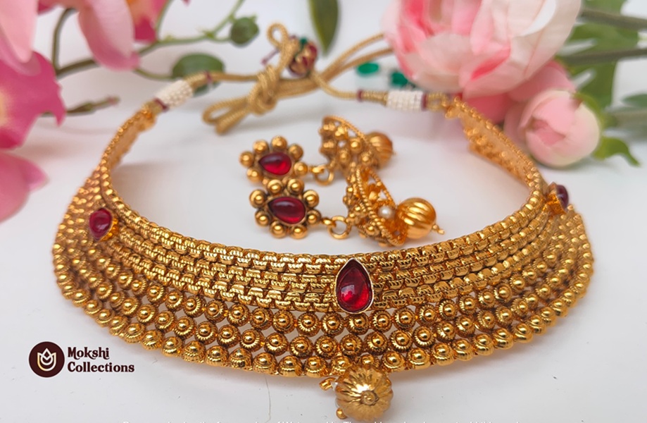 Pink Antique Necklace Set