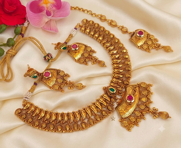 Gold Plated Semi Bridal Set