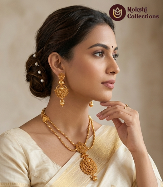 Gold Plated Designer Necklace Set