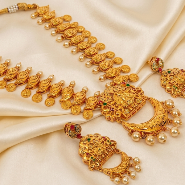 Dazzling Gold Plated Temple Necklace