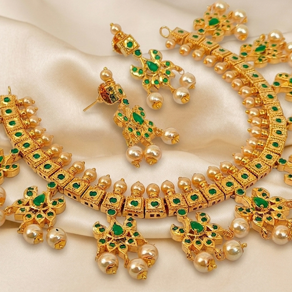 Green Bridal Necklace Set