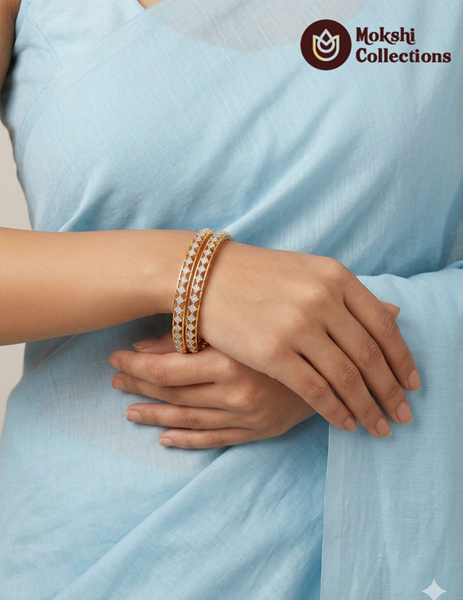 White AD Bangles of Size 2'6