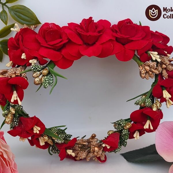 Red Bridal Flower Hair Accessories