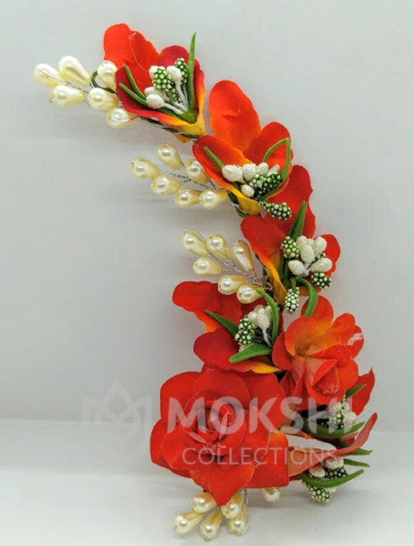 Orange Flower Brooch