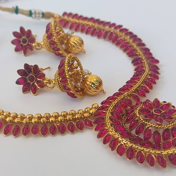 Pink Kemp Designer Necklace set