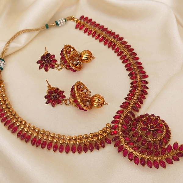 Pink Kemp Designer Necklace set