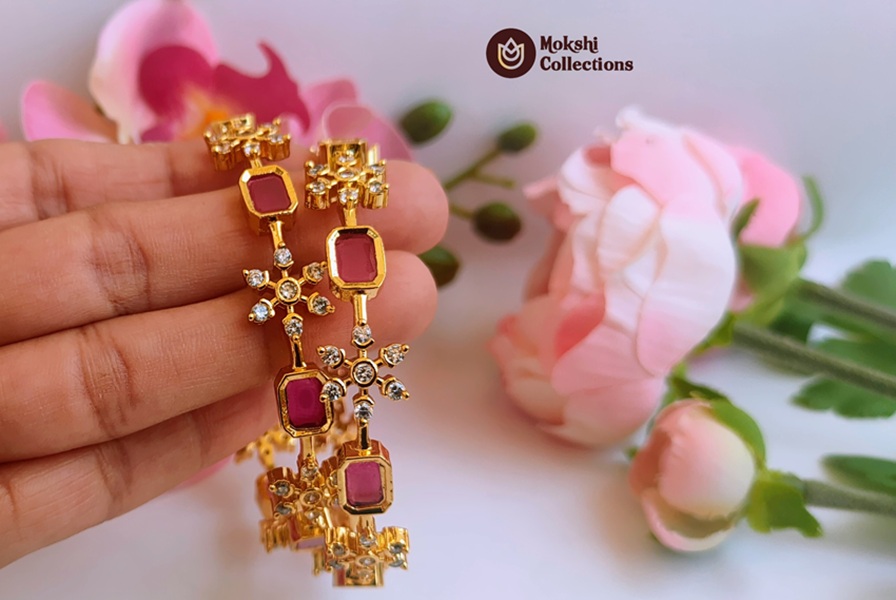 AD Ruby Designer Bangles
