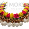 Yellow & Pink Flower Hair Gajra with brooches