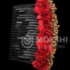 Red & Gold Flower Hair Comb