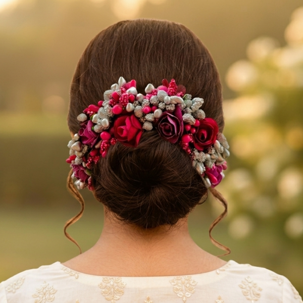 Multicolor Bridal Hair Gajra