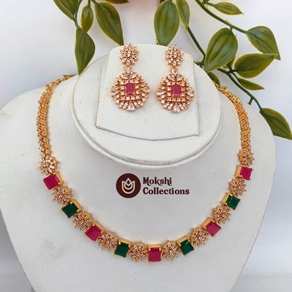 Multicolor AD Designer Necklace Set