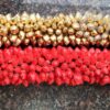 Red and Gold Bridal Hair Gajra