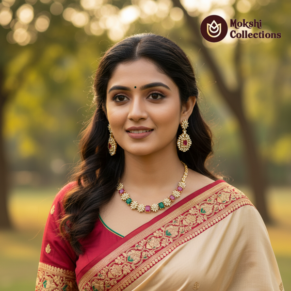 Multicolor AD Designer Necklace Set