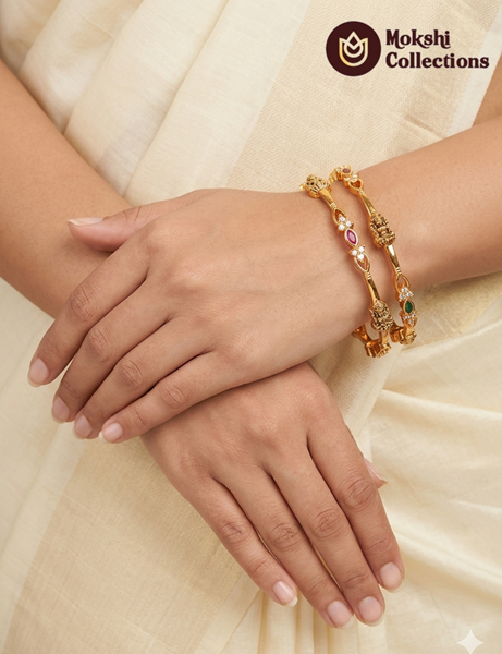 Antique Multicolor Temple Bangles