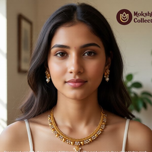 White Agate Necklace Set